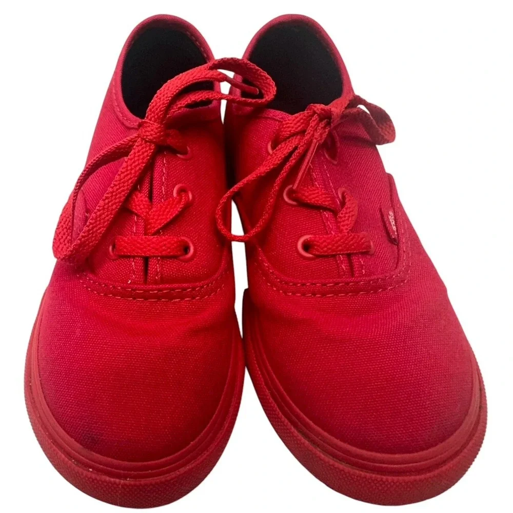 Vans Off‎ the Wall Authentic True Red/Black Toddler Baby Shoes Size 9 Rare